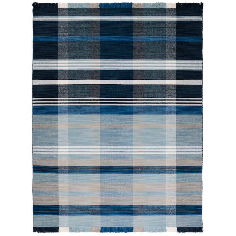 SAFAVIEH Striped Kilim Irsila Wool Fringe Rug