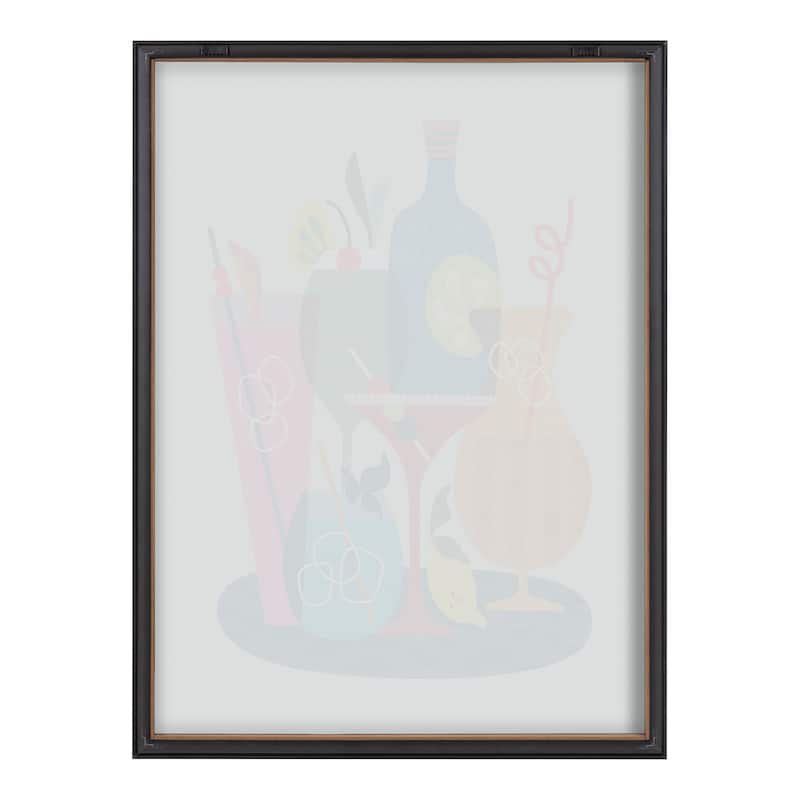 Kate and Laurel Blake Mid Century Modern Cocktails Framed Printed Glass by Rachel Lee of My Dream Wall