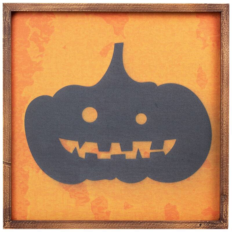 Jack O Lantern Silhouette Halloween Wall Hanging - 15.75"