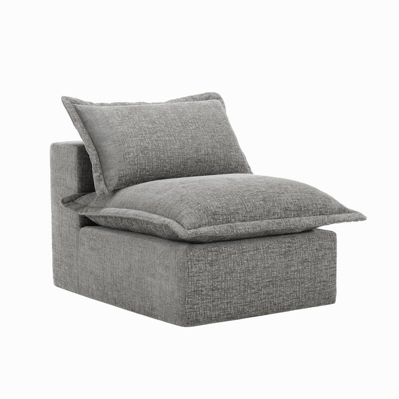 Comfy Cloud Chenille Upholstered Sectional Sofa with Pillow-Top Cushion