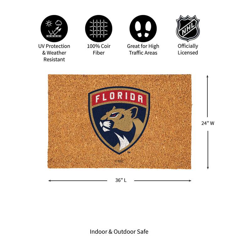 Florida Panthers Full Color Indoor/Outdoor Coir Mat