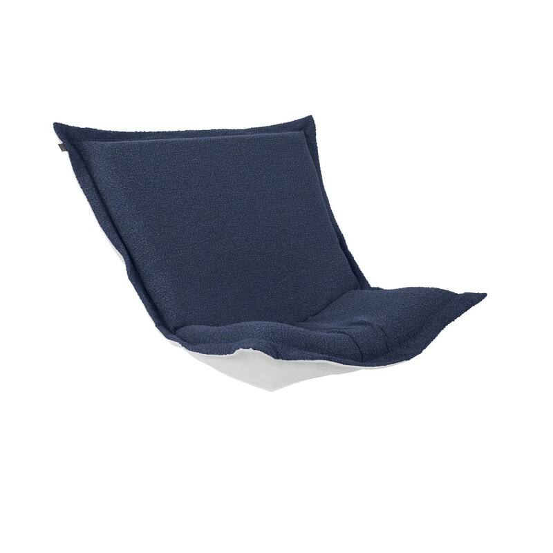 Allan Andrews Indoor/Outdoor Scroll Puff Chair Cover & Cushion Only, Alicante Collection - Indigo