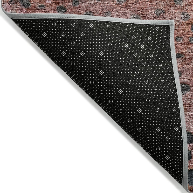 Machine Washable Indoor/ Outdoor Abstract Modern Chantille Rug