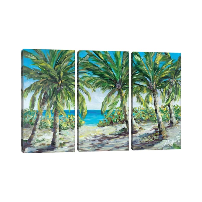 iCanvas "Tropical Palm Tree Paradise" by Julie Derice 3-Piece Canvas Wall Art Set