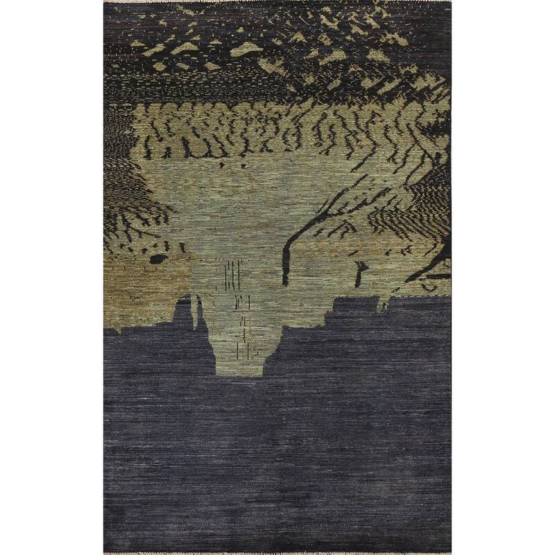 Abstract Design Gabbeh Persian Wool Area Rug Handmade Bedroom Carpet - 5'6" x 8'0"