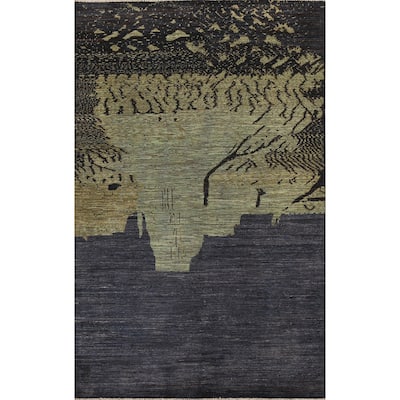 Abstract Design Gabbeh Persian Wool Area Rug Handmade Bedroom Carpet - 5'6" x 8'0"