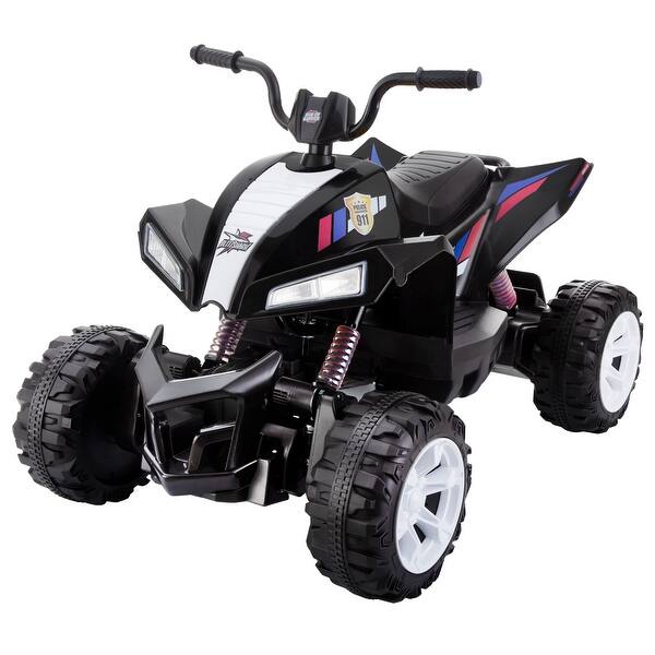 slide 2 of 27, 24V 4WD Ride-On ATV Car for Kids, Big Battery, Slow-Start and Music Features Black