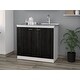 preview thumbnail 1 of 20, TUHOME Napoles Utility Sink cabinet Espresso Black