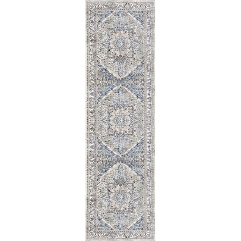 Nourison Vintage Home Indoor Persian Area Rug - Blue/Beige - 2' 2" x 7' 6" - Runner