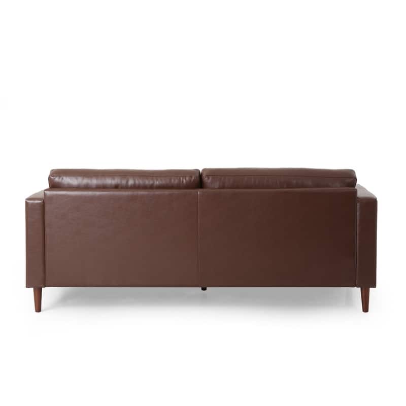 82" Three-Seat PU Leather Upholstered Sofa