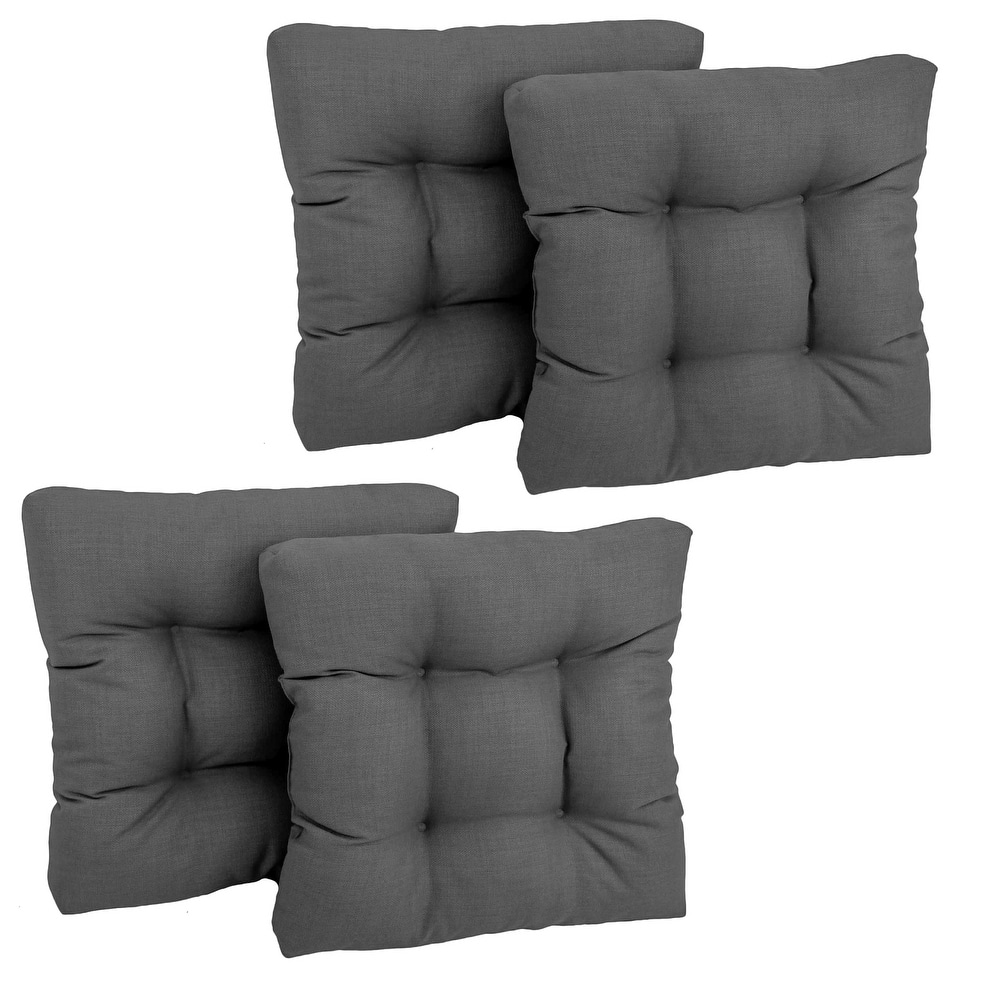 19-inch Square Tufted Indoor/Outdoor Chair Cushions (Set of 4) - 19" x 19"