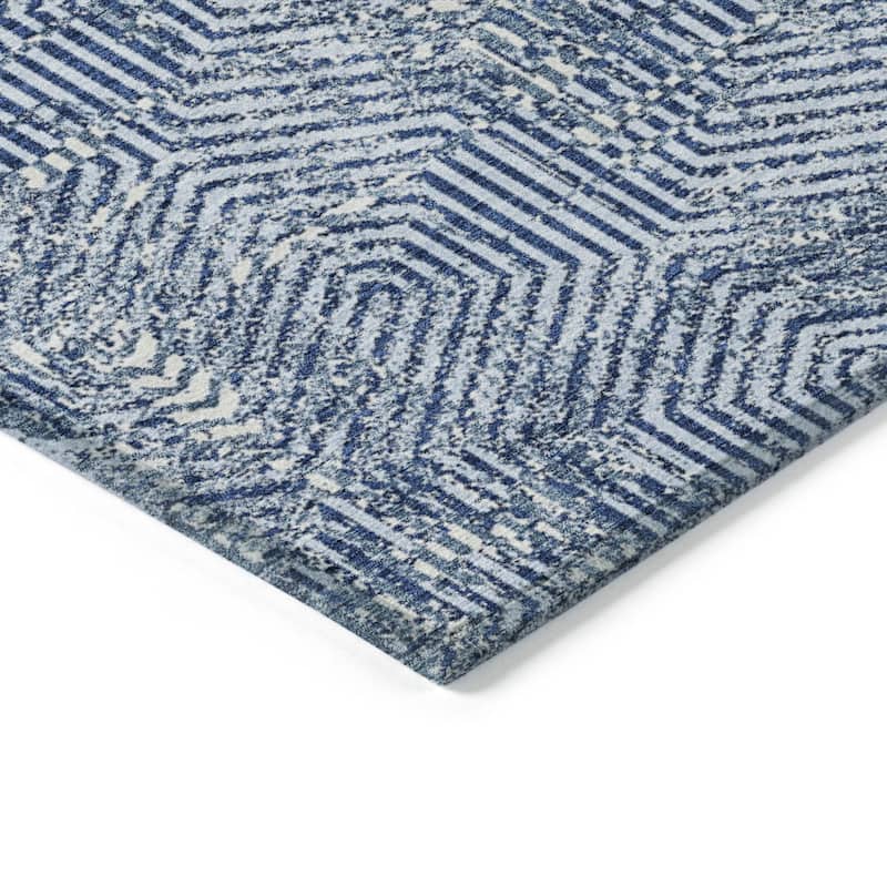 HomeRoots Geometric Transitional Rectangle Outdoor Rug
