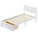 preview thumbnail 13 of 16, Twin Size Platform Bed with Under-bed Drawer for Extra Storage, Solid Pine Wood and MDF, Gray