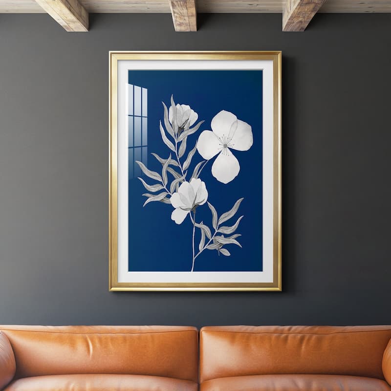 Indigo Sketch II Premium Framed Print - Ready to Hang