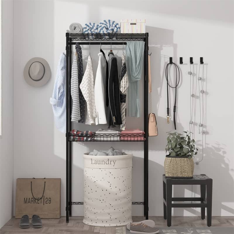 Over The Washer and Dryer Storage Shelf - 13.8"D x 32.3"W x 73.2"H
