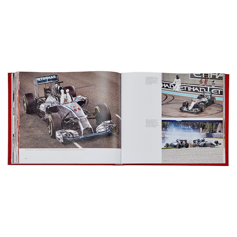 Graphic Image F1 Heroes Coffee Table Book, Leather, Red