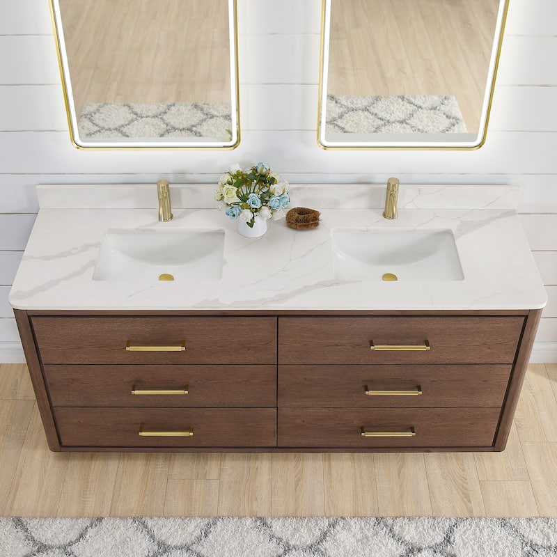Miseno MV-NM-706572 Porto 72" Free Standing Double Basin Vanity Set