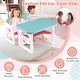 preview thumbnail 3 of 6, 3PCS Kids Table and Chair Set Toddler Activity Desk w/ Building Blocks