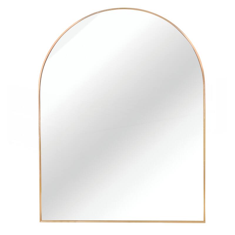30x40 Inch Metal Framed Arched Bathrrom Mirror for Wall