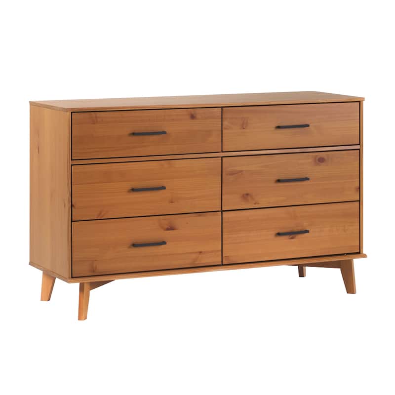 Middlebrook Modern Solid Wood 6-Drawer Dresser with Metal Handles