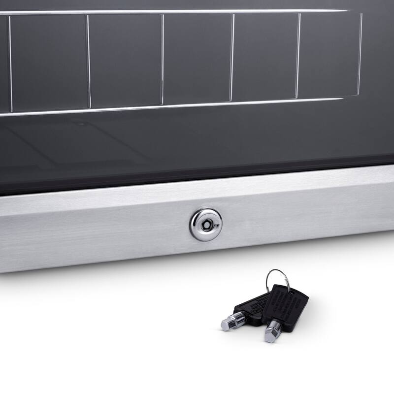 Newair Freestanding 27 Bottle Wine Fridge in Stainless Steel, Adjustable Chrome Racks and Exterior Digital Thermostat