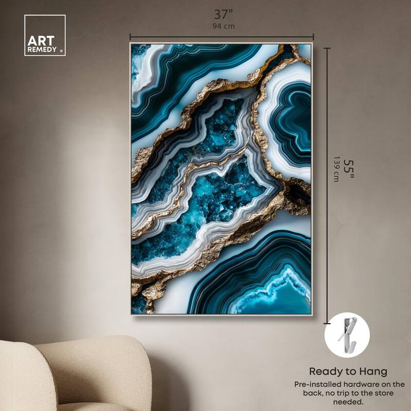 Teal Tides Treasure II Canvas by Art Remedy