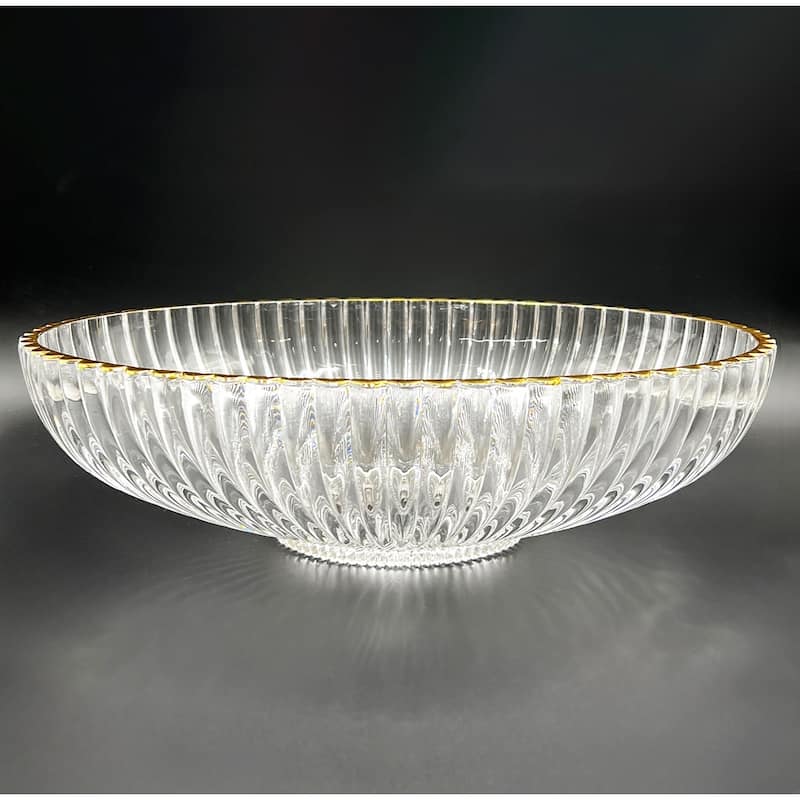 Lucine Oval Glass Crystal Bathroom Vessel Sink Basin - 21"