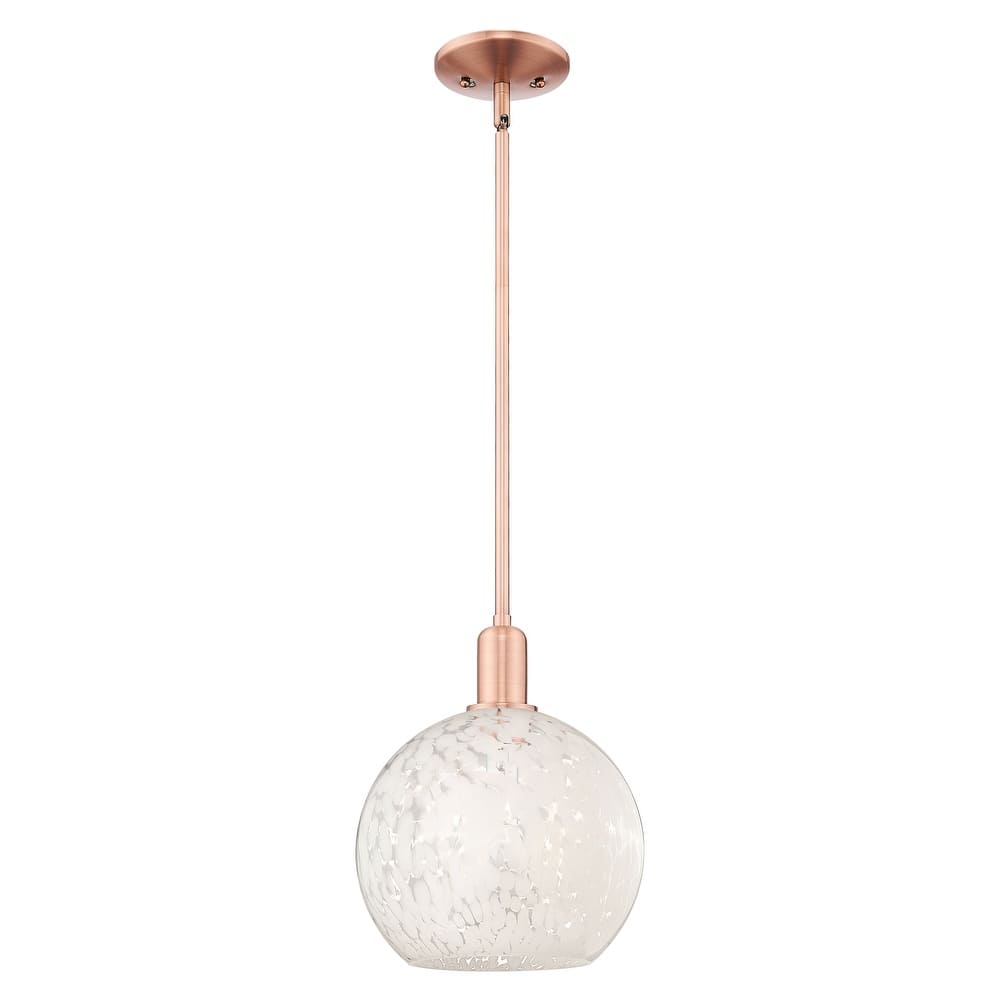 Innovations Lighting Endless Possibilities Arcadia - White Mouchette - 1 Light 10" Stem Hung Mini Pendant