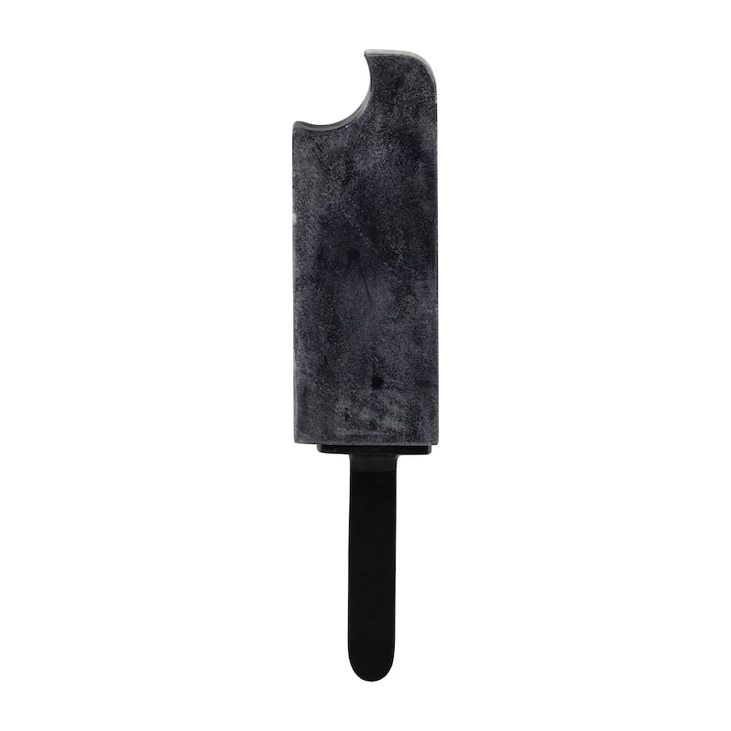 Sagebrook Home Aluminum and Marble Bitten Popsicle Sculpture - 13" x 3" x 2"