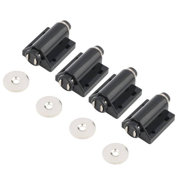 Shop Plastic Cupboard Door Magnetic Cabinet Catch Latch Black