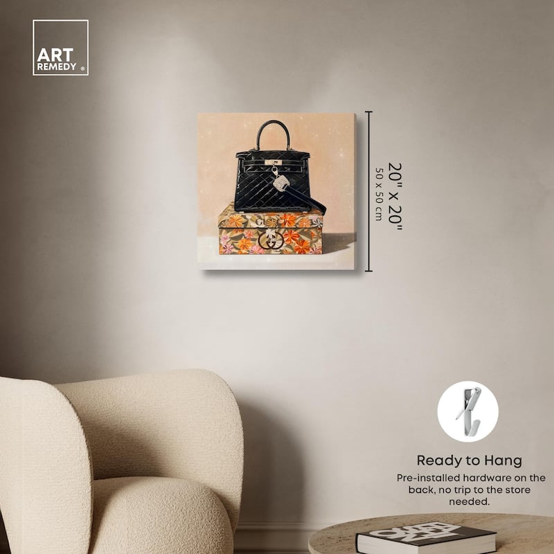 Luxury Purse and Giftbox Canvas by Art Remedy, Gallery Wrapped