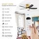 preview thumbnail 45 of 75, Sofucor 42/52 Inch Low Profile Flush Mount Ceiling Fan with Light,Remote Control,Solid wood/ABS Blades,Reversible Quiet DC Motor