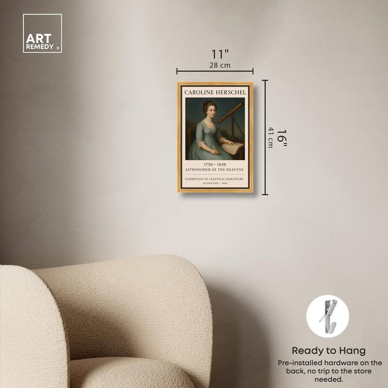 Early Female Astronomer Canvas by Art Remedy