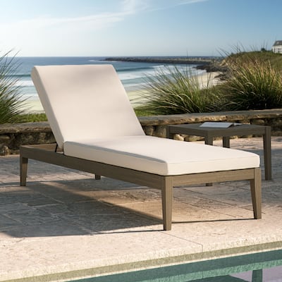 Northlake Outdoor Patio Teak Chaise Lounge