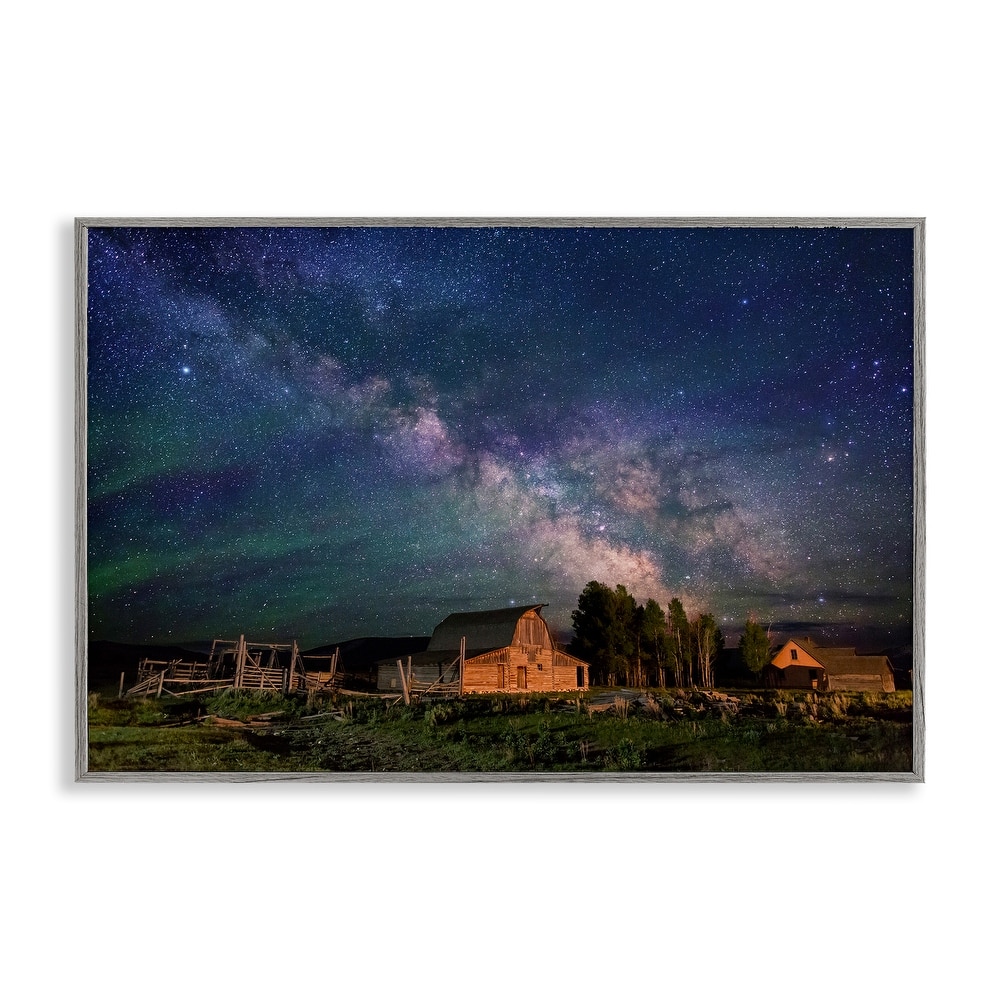 Stupell Nebula Sky over Farm Scene Framed Giclee Art Design By Royce Bair