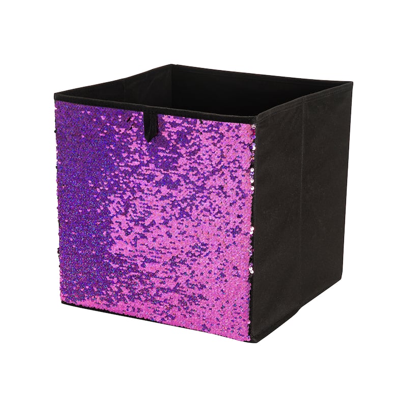 Organize It All Reversible Sequin Storage Cube - 12.5" x 12.5" x 12.5" - Pink