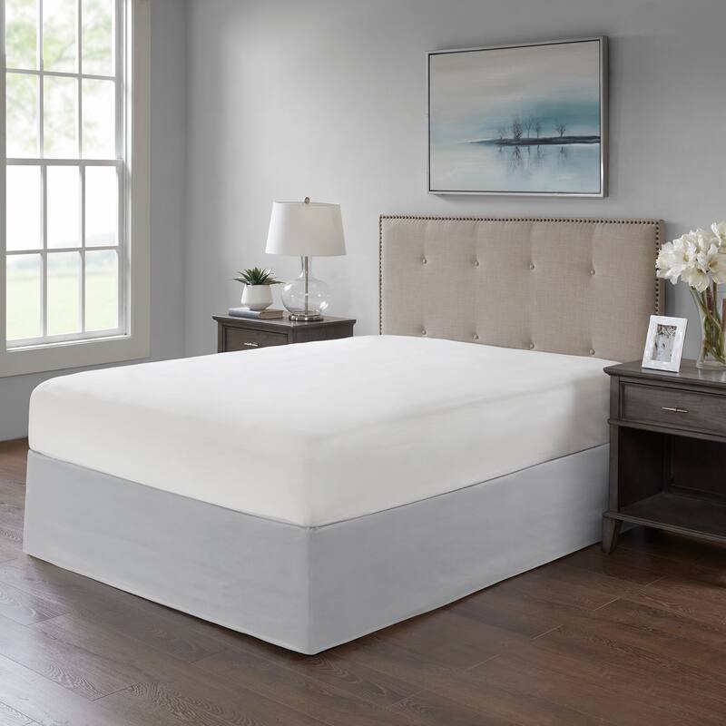 Madison Park Simple Fit Wrap Around Adjustable 26-inch Drop Bedskirt - Grey
