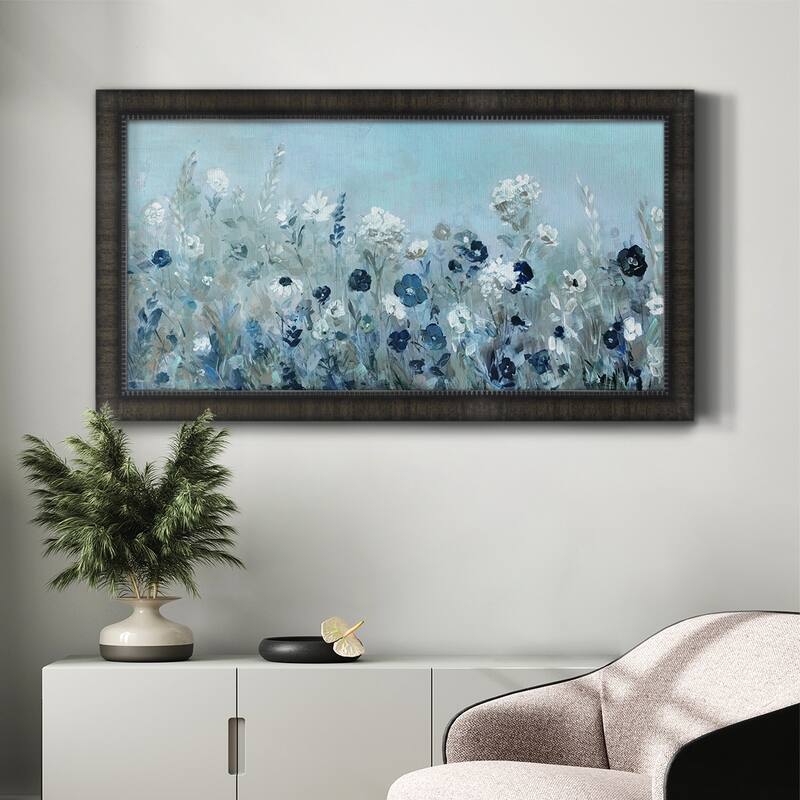 Teal Light Garden Premium Framed Canvas- Ready to Hang