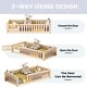 preview thumbnail 12 of 23, Twin Size Bed Floor Bed with Safety Guardrails and Door for Kids