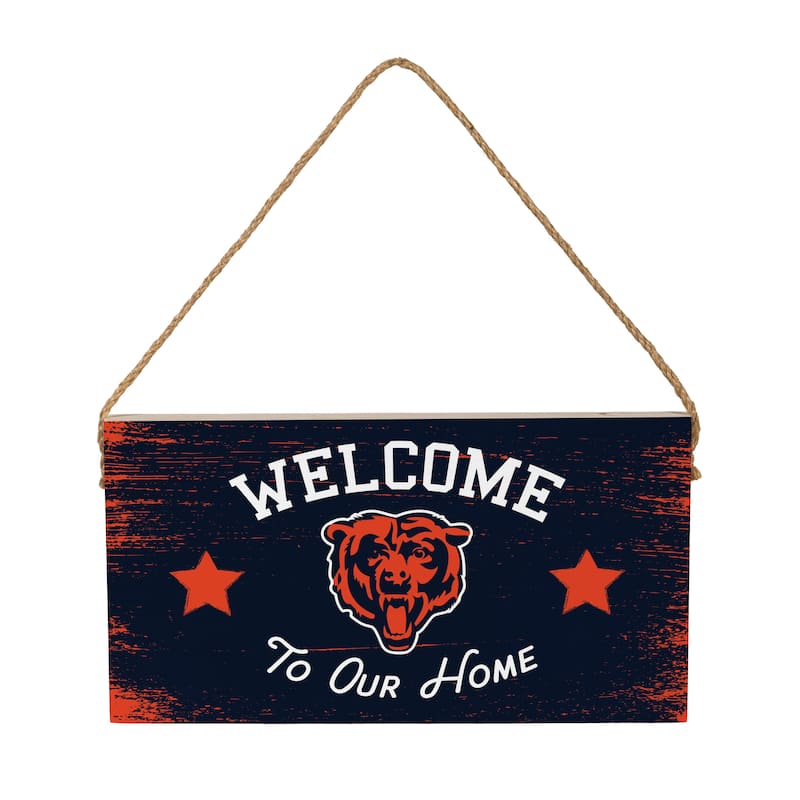 Chicago Bears Wooden Door Decor Wall Sign - Multi-Color