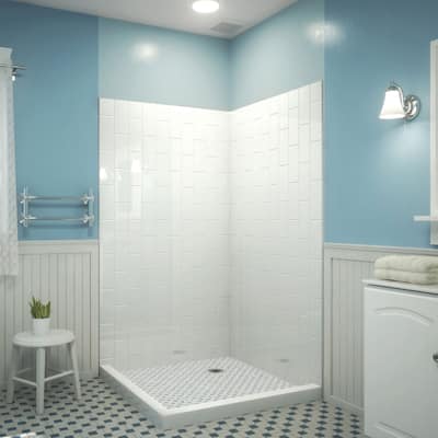 DreamLine QWALL-VS 41-1/2 in. D x 41-1/2 in. W x 76 in. H Acrylic Corner Backwall Kit