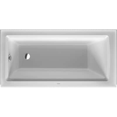 Duravit Architec 60" Alcove Acrylic Soaking Tub with Left Drain and
