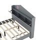 preview thumbnail 17 of 34, Wooden Full/Twin Size House Bed with Storage Headboard for Kids, Sturdy Plywood and Particle Board Construction