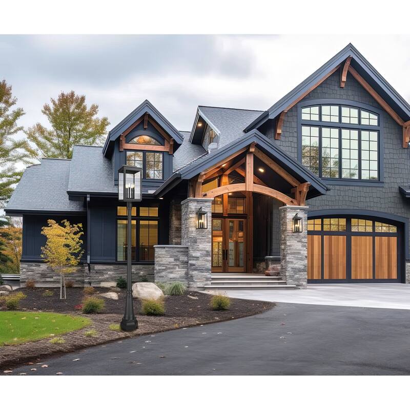 Z-Lite 5019PHXLR-533PM Hartwell 5 Light 29" Tall Post Light with Seedy