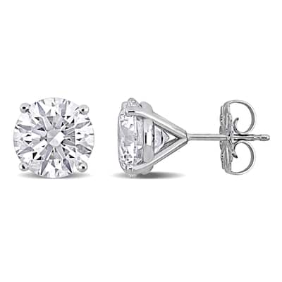 6ct TW Lab-Grown Diamond Martini-Style Stud Earrings in 14K White Gold