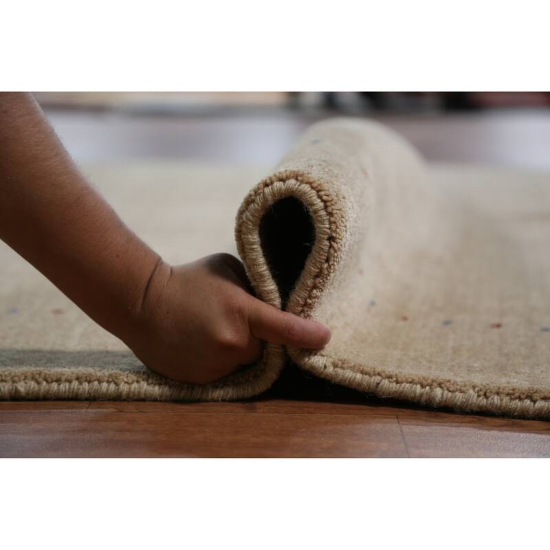 Gabbeh Indian Area Rug Hand-Knotted Bedroom Wool Carpet - 5'5" x 7'6"
