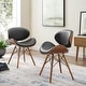 Thumbnail 59, Corvus Madonna Mid-century Walnut and Black Finish Accent Side Chair. Changes active main hero.