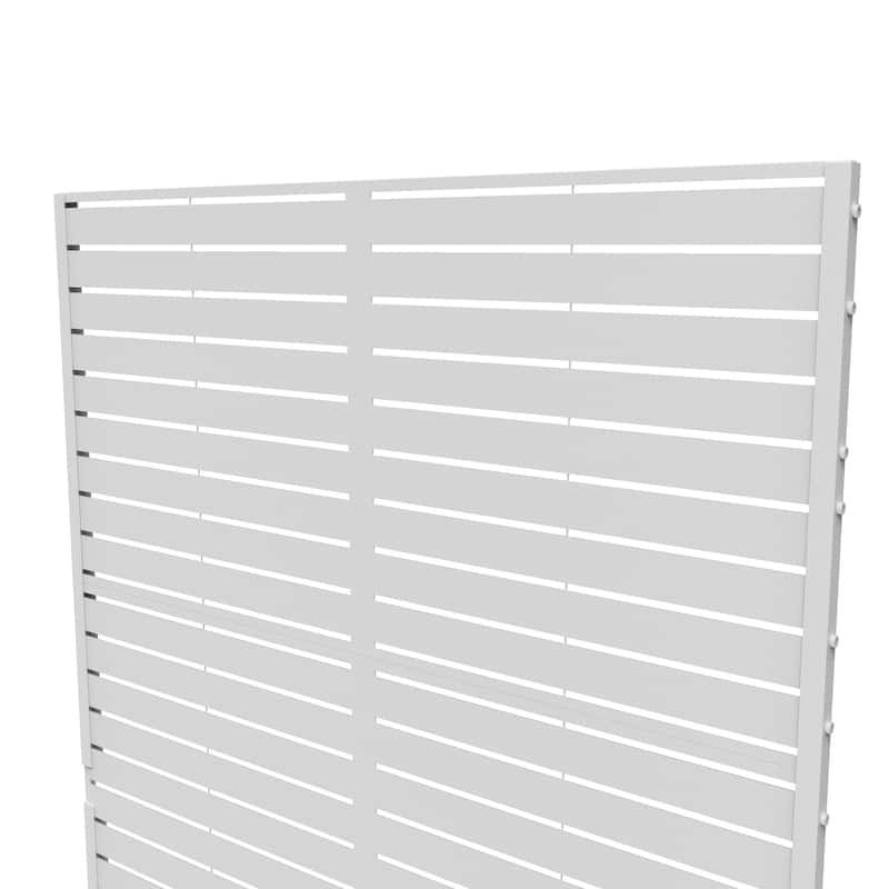 Outdoor 76''H Metal Privacy Screen Panel Free Standing