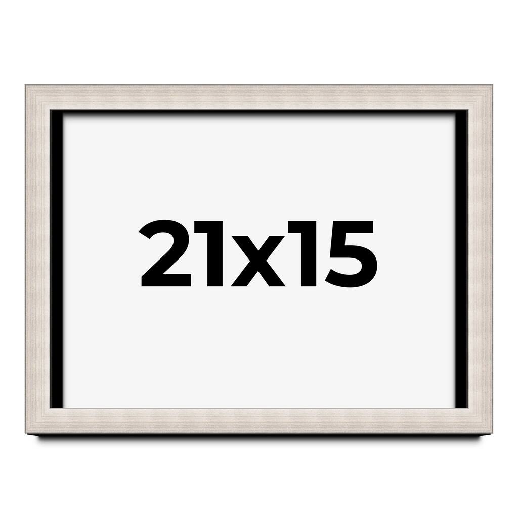 21x15 Shadow Box Frame Silver Real Wood Contemporary Shadowbox Display Frame UV Acrylic Front Acid Free Backing and Hardware