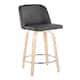 Option Grey Faux Leather/Round Chrome Footrest